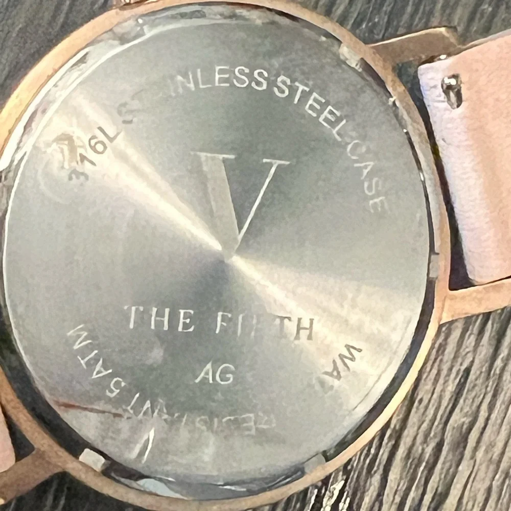 The Fifth rose gold and pink ladies watch